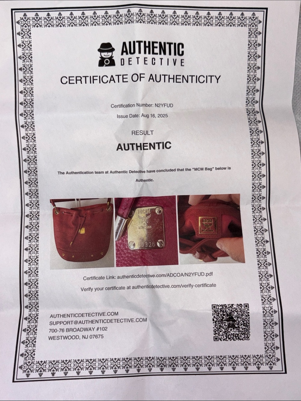 MCM Red Pebbled Leather Drawstring Bucket Shoulder Bag GUC ❤️‍🔥 w/ COA - Picture 10 of 12